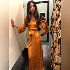 Burnt orange long sleeve maxi
